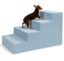 Pet Stairs for Small Dogs  Cats - 4 Steps, Non-Slip Extra Wide Design,...