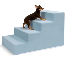 Pet Stairs for Small Dogs & Cats - 4 Steps, Non-Slip Extra Wide Design,...