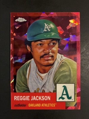 2022 Topps Chrome Platinum Anniversary Reggie Jackson #424 Fuchsia Atomic /100