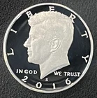 2016-S Kennedy Half Dollar. Silver Proof. 90% Silver. Free Shipping!