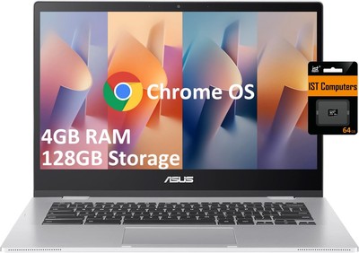 ASUS Chromebook CX1 Laptop (14'' FHD Anti-glare, Intel Celeron N4500, 4GB RAM,...