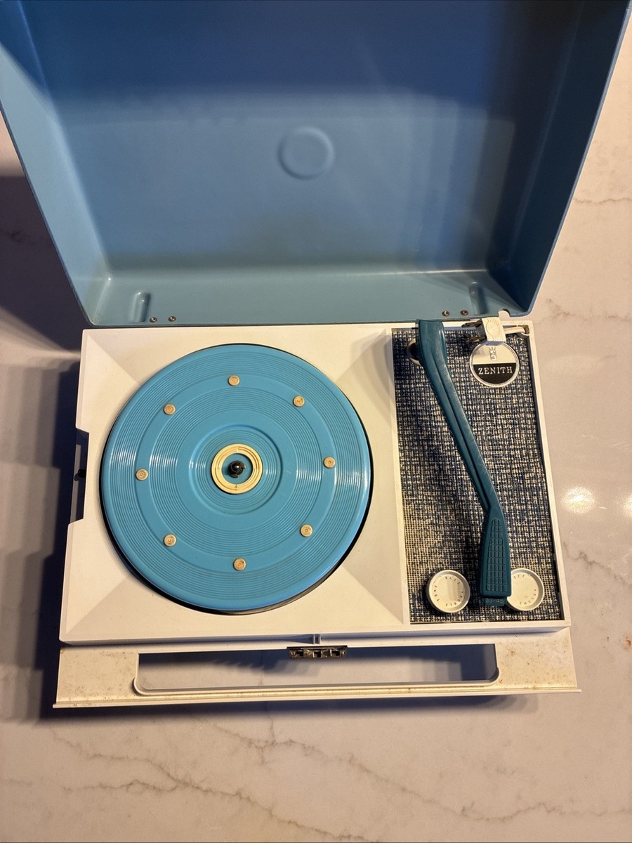 Zenith Portable Record Player 1960's Blue ZP2 Turntable | eBay