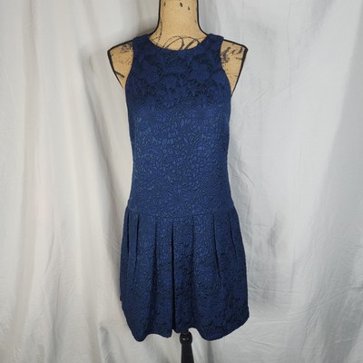 club monaco blue floral dress Navy Blue High-Low Frock For Girls – Lagorii Kids main image 0