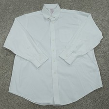 Brooks Brothers Dress Shirt Mens 16.5 34 Button Down Traditional Fit White Tux