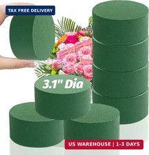 6 Pcs Round Floral Foam Blocks,3" Small Green Wet Dry Florist Foam Circles,Artif