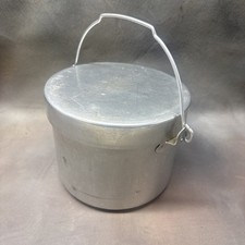 Vintage Aluminum Nesting Camp Cooking 17 PEICE Set,