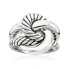 Ross-Simons Italian Sterling Silver Roped Knot Ring