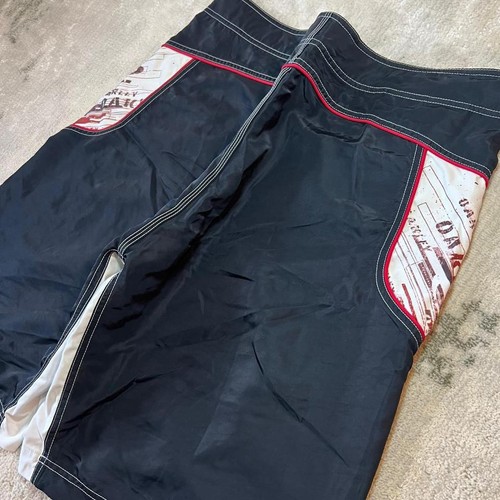 Vintage Oakley Software Board Shorts Men’s Size 38 Wax Comb Black & Red Logo Y2K - Picture 6 of 7