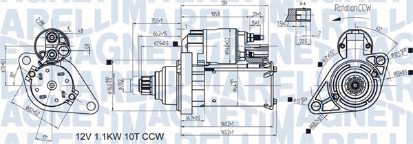 MAGNETI MARELLI-OE 063721470010 Starter for AUDI,SEAT,SKODA,VW