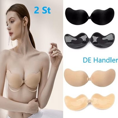 2x Silikon BH -Klebe BH Push-up / rückenfrei / trägerlos & Selbstklebend A-D Neu
