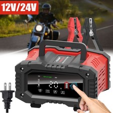 Car Battery Charger Heavy Duty 12V/24V Smart Automatic Intelligent Pulse Repair