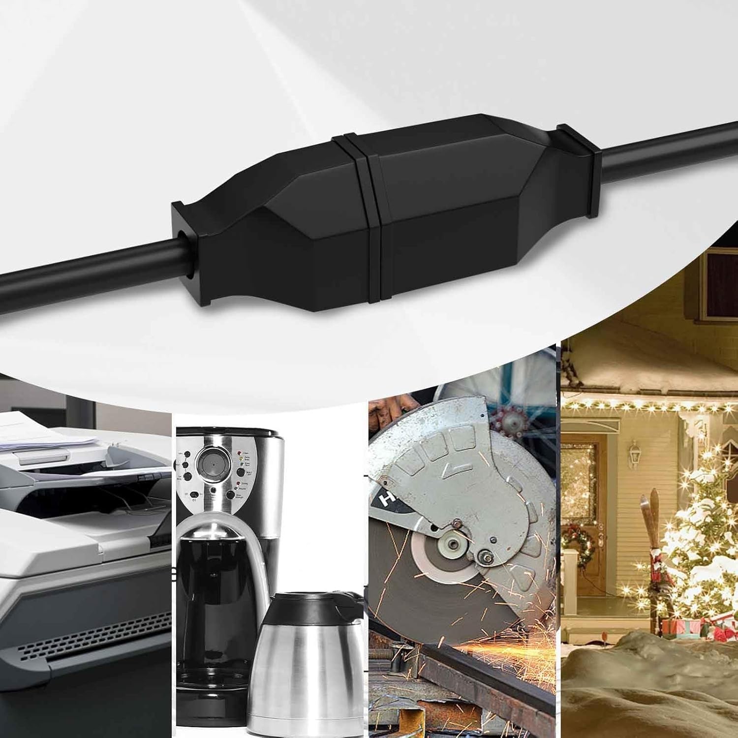 Extension Cord Ends 125V 15A 2Pole 3Wire Male Female NEMA Replacement Set