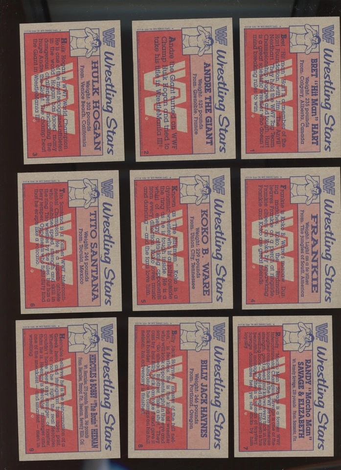 1987 WWF Wrestling Complete Base Set (1-75). Wrestle Mania III. Hulk Hogan - Image 3 of 4