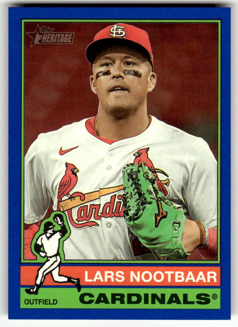 2025 Topps Heritage #724 Lars Nootbaar Dark Blue Border St. Louis