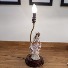 Rare GIUSEPPE ARMANI Florence Ebb Tide Lamp Capodimonte Figurine Statue WORKING