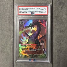 2025 DISNEY LORCANA EN P3-PROMO 5 MALEFICENT - MONSTROUS DRAGON PSA 10