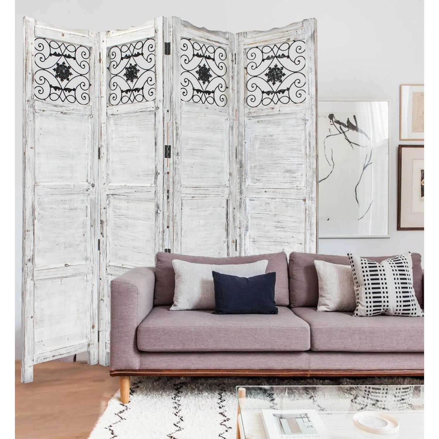 Screen Gems Nantucket Room Divider - Thumbnail 3