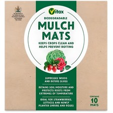 Vitax Organic Mulch Mats Pack 10 37cm Jute Weed Control Plant Protectors