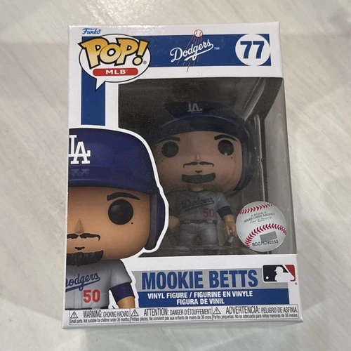 Rare Mookie Betts Funko Pop #77 LA Dodgers Gray Jersey MLB Baseball