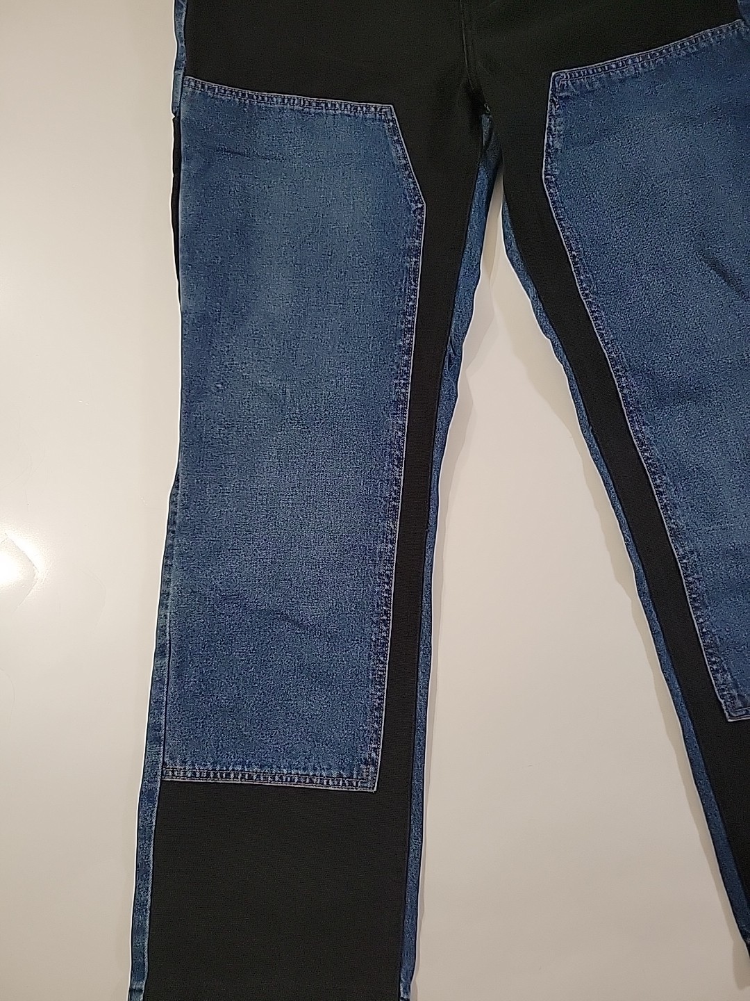 New Fashion Nova Jeans Size 13 Blue & Black Carpenter Cargo Chino NWT READ image 4