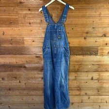 Vintage OshKosh B'Gosh Men's size Large Bib Overalls Vestbak Denim Blue Jean