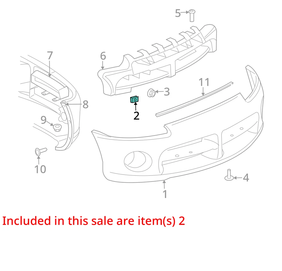 Refuerzo de parachoques delantero Dodge SRT VIPER 2003-2017 5029208AA - NUEVO OEM Foto 2 de 3