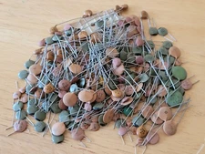 Assorted Grab Bag of 200+ Ceramic Disc Capacitors - variety values + brands