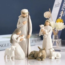 6PCS Willow Tree Nativity Figures Set Statue Hand Painted Decor Christma GIFT UK
