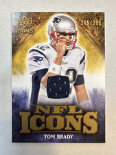 TOM BRADY 2009 UD Icons GAME-USED Jersey #/299 #IC-TB HOF Rare NM or better