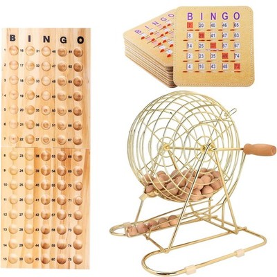 GSE Games & Sports Expert Deluxe Bingo Game Set with Large Brass Cage, 10 Shu...