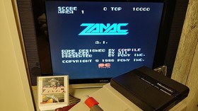 ZANAC/Smash Ping Pong FAMICOM DISK SYSTEM FDS Gamedisk and Box set tested-b216-