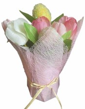 Artificial Colorful Tulips With Green leaves  Easter Eggs Home Decoration 14  L