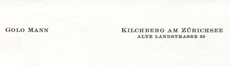 Brief Golo MANNs, Kilchberg, 1963★an Hans KWIET beim SFB, Berlin★SIGNIERT★Thomas - Bild 3 von 4