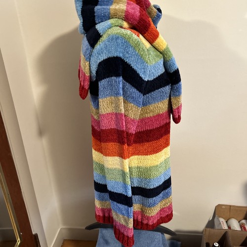 White stag multicolored striped sweater with scarf - Picture 4 of 8