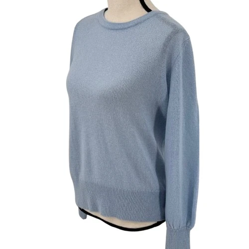 Suéter The Limited 100% Cachemira Pura MUJER Azul Claro Pullover TALLA GRANDE Foto 3 de 4