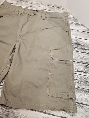 Wrangler Workwear Shorts Mens Sz 36 Carpenter Taupe - Imagen 3 de 10