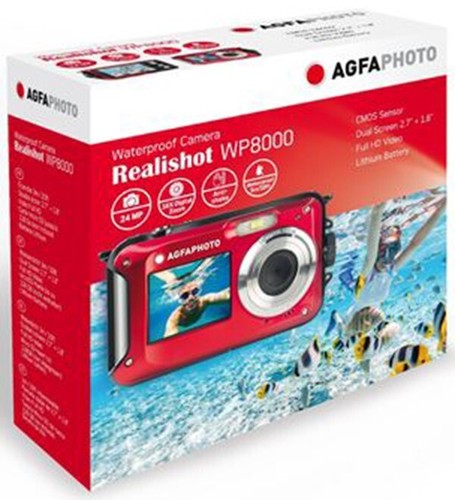 AGFA PHOTO REALISHOT WP-8000 Underwater Digital Camera in RED (UK Stock) BNIB - Picture 7 of 20