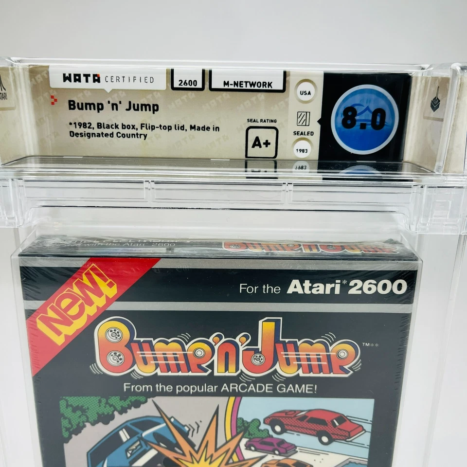 Bump 'n' Jump - Atari 2600, 1983 Mattel Factory Sealed Graded NIB WATA 8.0 A+ - Image 2 of 4