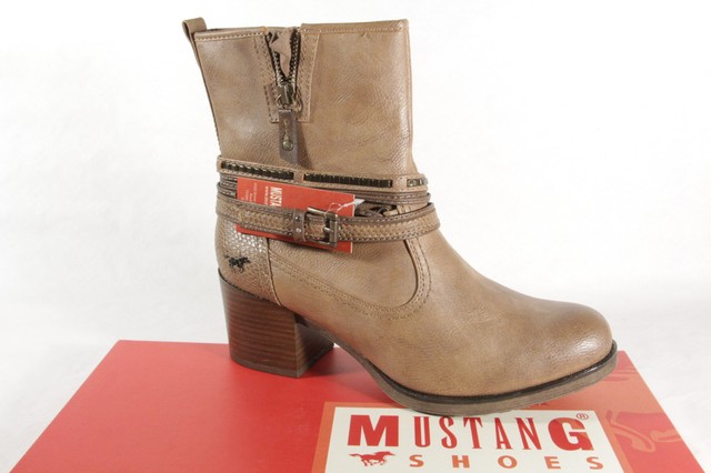 Mustang 1231 botas botas botines con cremallera marrón NUEVO EUR | Compra online en eBay