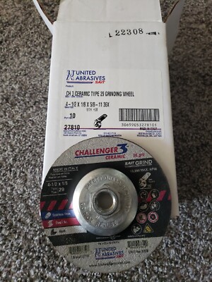 Grinding Wheels United Abrasives SAIT 27810 4-1/2x1/8x5/8-11  36X  10 Pack