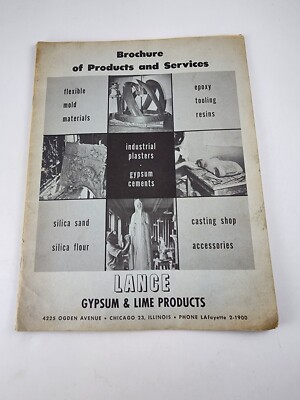 Lance Gypsum & Lime Brochure of Products and Services Price List Chicago IL 1966