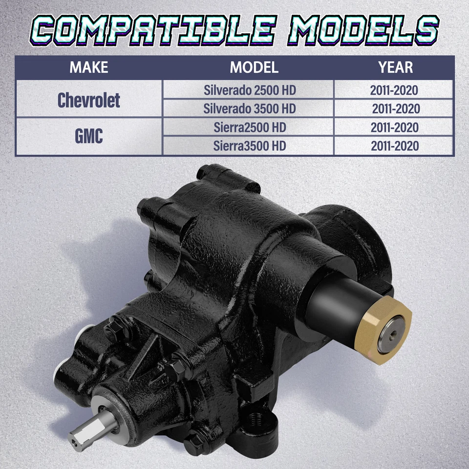 Power Steering Gear Box for Chevy Silverado 2500 3500 GMC Sierra 11-20 6.0L 6.6L Foto 4 de 4