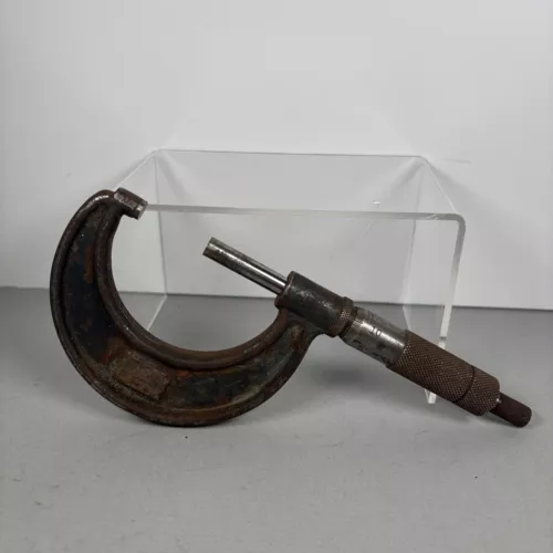 Vintage Lufkin Rule Co. Outside Micrometer 1942V 1-2" .001" USA For Refurbish