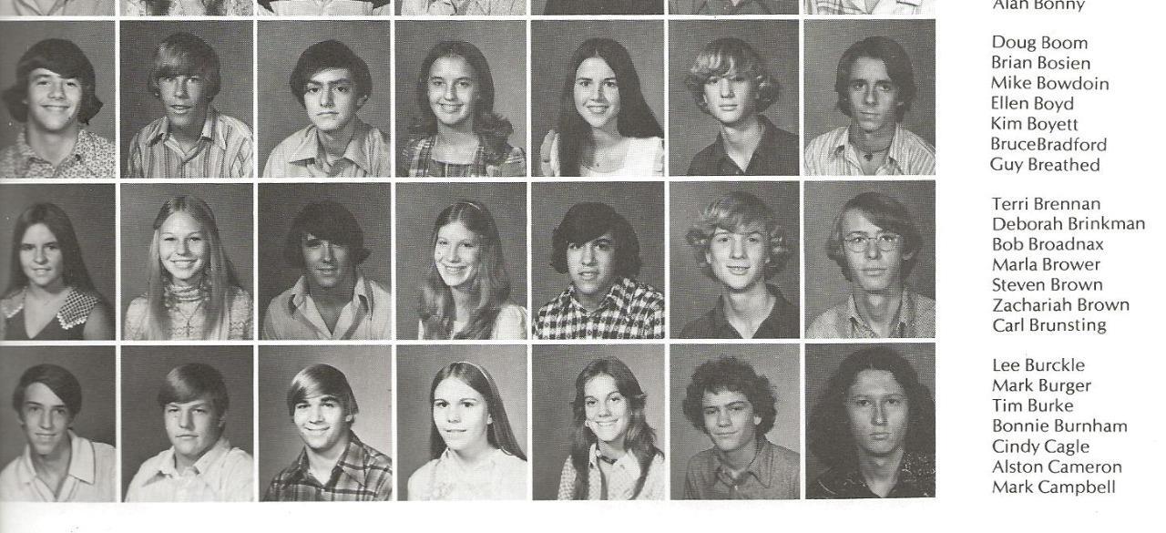 1974 WESTCHESTER SENIOR HIGH SCHOOL YEARBOOK GUY BERKELEY BREATHED