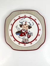 Campbell Soup Wall Hanging Trivet Campbells Girl Design Red White 1991 Westwood