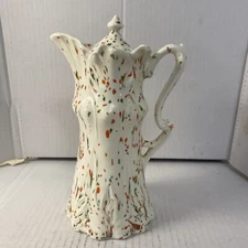 Vintage 1970s COLONIAL MOLD #108 USA RED SPECKLED Pitcher and Lid