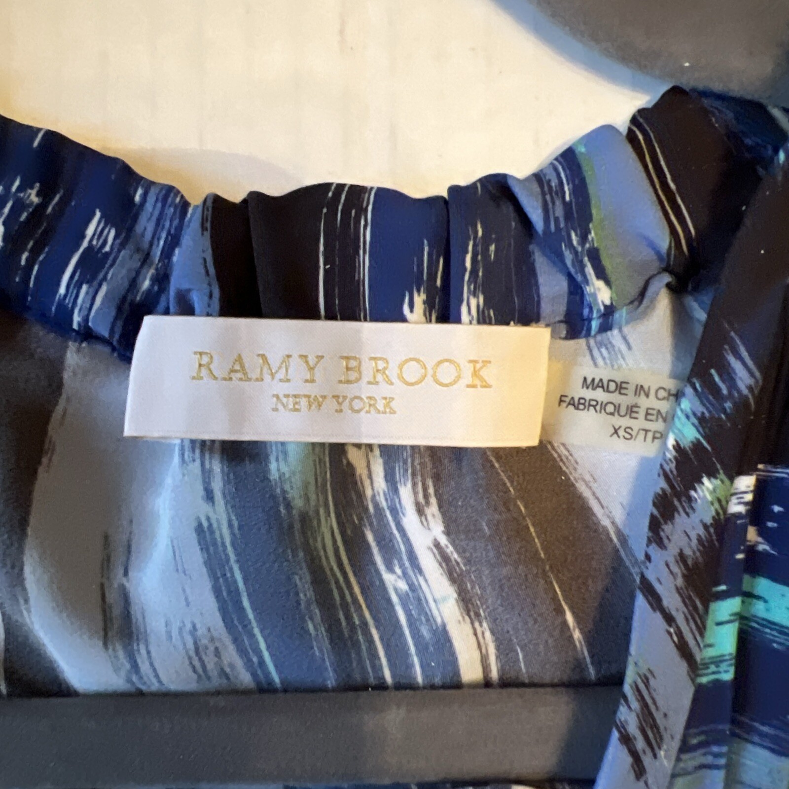 Ramy Brook XS-S Revolve Ella Dress VNeck Midi Sleeveless Blue Multicolor BohoEUC thumbnail 9
