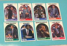 1989 Hoops 8 Card Coaches Lot - Riley/Jackson/Daly/Wilkens/Brown/more