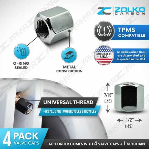 VALVE STEM CAPS KEYCHAIN KEYRING FOR BUICK KEY FOB KEYS VS76 US SELLER