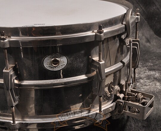 Vintage 1930's Ludwig Snare Drum Silver Anniversary Model 14
